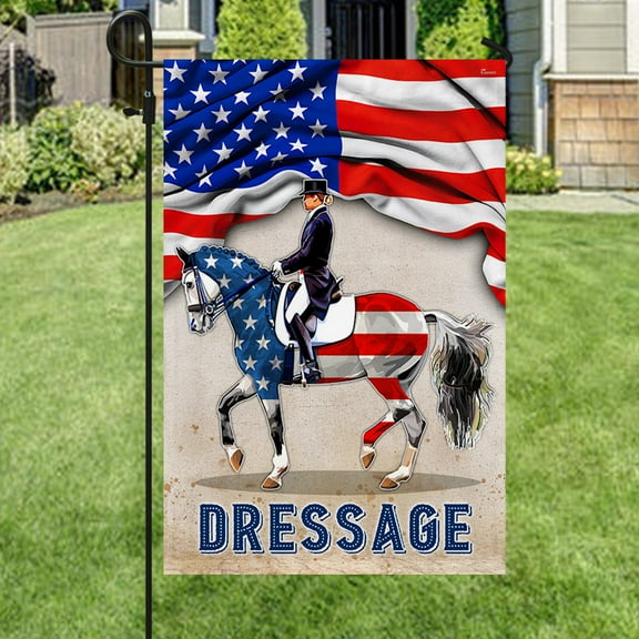 FLAGWIX American Flag - Dressage U.S Flag MLH2121F - Garden Flag (11.5" x 17.5")