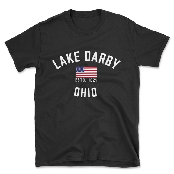 Lake Darby Ohio Patriot Men's Cotton T-Shirt