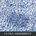 thumbnail image 5 of Findosom Geometric Blue Microfiber Bath Rugs, Water Absorbent, 3 Count, 5 of 10