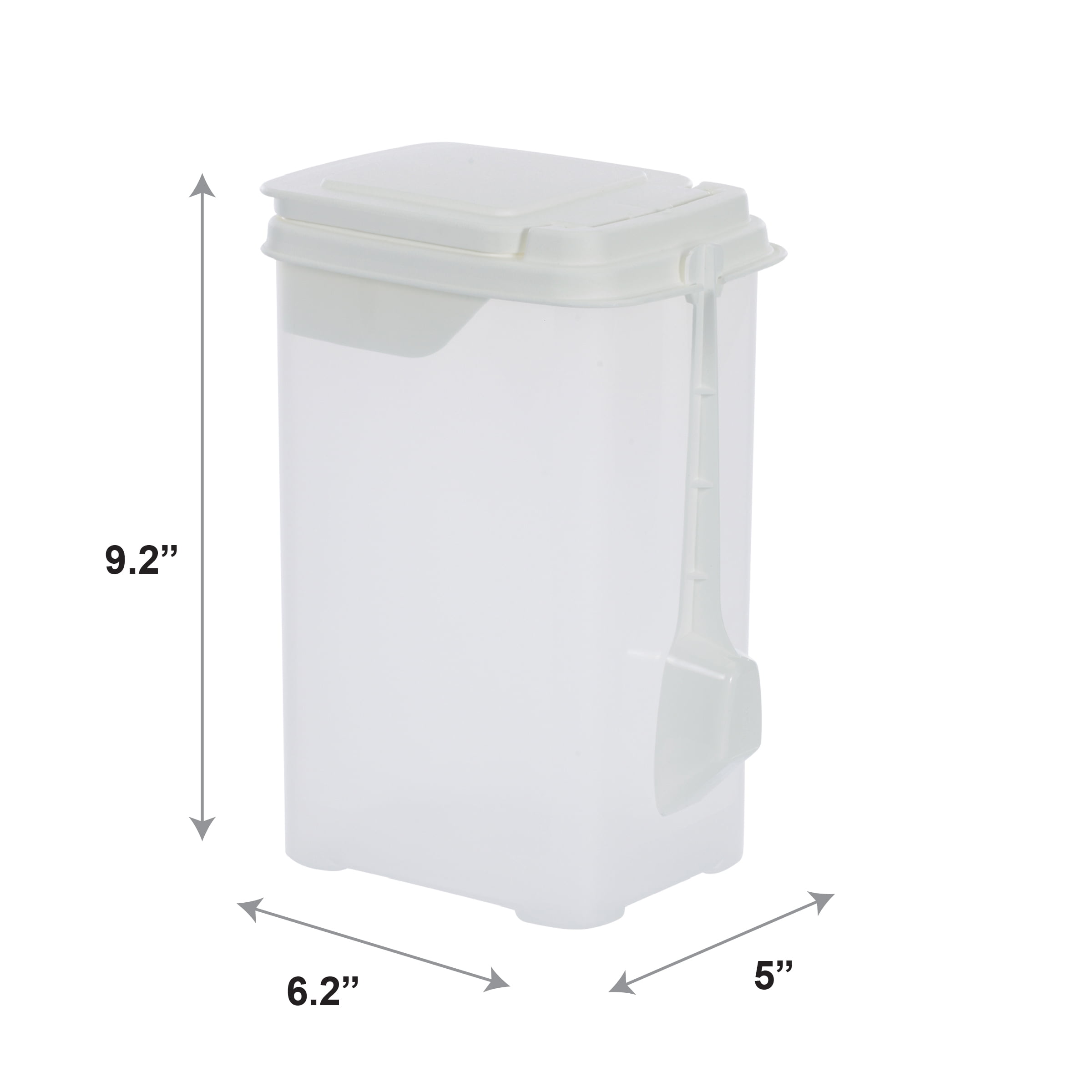 Buddeez 3.25 Quart Plastic Flour Containers with Scoops, Set of 2