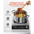 thumbnail image 4 of VEVOR Portable Commercial Induction Cooktop 5000W Countertop Burner 16 Temp Levels, 4 of 9