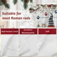 thumbnail image 7 of Christmas Gnome Valance Curtain for Windows Squirrel Cat Poinsettia Xmas Tree Wood Grain Curtain Valances Short Window Treatments Panels for Kitchen Bathroom Laundry Room Basement 54 x 18 Inch, 7 of 7