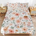 thumbnail image 4 of Floral Peach Pattern Set Duvet Cover Bedding Set Duvet Cover Polyester Quilt Cover for Twin Size, 4 of 6