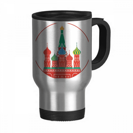 

Cathedral Buiding Moscow Travel Mug Flip Lid Stainless Steel Cup Car Tumbler Thermos