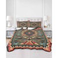 thumbnail image 3 of Vintage Southwest Full Size Down Alternative Comforter, Lightweight Comforter Quilt Bedding Set with Pillow Shams Ethnic Modern Geometric All Seasons Bed Comforter Duvet Insert 78"x90", 3 of 7