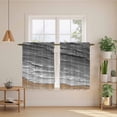 thumbnail image 3 of Grey Coastal Beach Kitchen Curtains, Summer Nautical Oil Painting Light Filtering Window Curtain Panels, 2Pcs Rod Pocket Window Treatments Set for RV Dining Room Study Room 42x54 Inches, 3 of 9