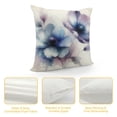thumbnail image 4 of BCIIG  Watercolor Flower Throw Pillow Cushion Cover, Flora Drawing Soft Spring Colors Retro Style Floral Art, Decorative Square Accent Pillow Case,  White Purple Blue, 4 of 5