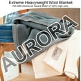 thumbnail image 6 of Aurora Extreme Heavyweight Oversized Washable French Wool King Blanket, Marine Blue, 6 of 7