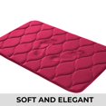 thumbnail image 2 of Oval Shaped Design Embossed Solid Color Memory Foam Soft Bathroom Rug Non-Slip PVC Backing, 2 of 6