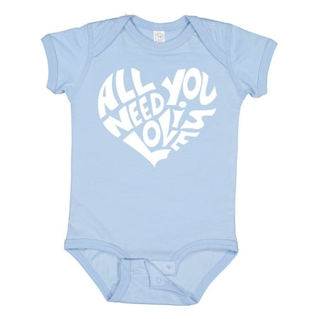 

Inktastic All You Need is Love White Heart Shape Boys or Girls Baby Bodysuit