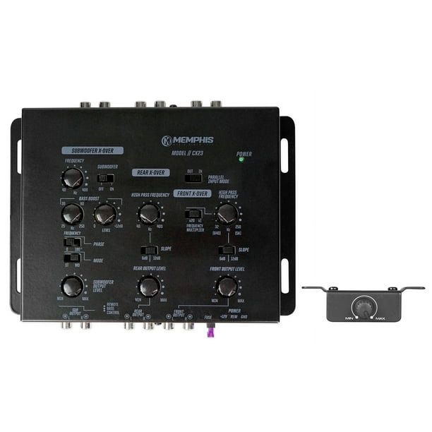 Memphis Audio CX23 3 Way Car Electronic Crossover Processor with Bass