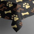 thumbnail image 3 of Happy Dog and Footprints Rectangle Tablecloth 60"x120",Waterproof Polyester Rectangle Table Cloth, Wipeable Spillproof Polyester Tablecloth for Dining, Camping, Indoor and Outdoor, 3 of 6