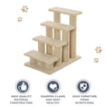 thumbnail image 6 of 25" 4-Step Multi-Level Carpeted Cat Scratching Post Pet Stairs, Beige, 6 of 6