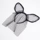 thumbnail image 2 of Diadema de orejas de gato con velo Disfraz de disfraces de fiesta de disfraces de Halloween para Cosplay (negro), 2 of 5