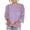Purple, variant on 3/4 Sleeve Shirts for Women Cotton Knit Scoop Neck Blouses Casual Loose Fit Tops for Fall Purple L