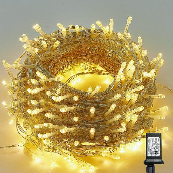 100 LED String Lights Outdoor Indoor, Extendable 33FT Bright Christmas Lights, 8 Lighting Modes, Plug in Waterproof Fairy Lights for Holiday Wedding Party Bedroom Decorations