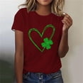 thumbnail image 3 of Mujeres Manga Corta de Verano Tops Impreso Sudadera Casual, Cuello Redondo Blusa Ligera para la Primavera Y el Verano, 3 of 4