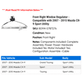 thumbnail image 2 of Front Right Window Regulator - Compatible with 2007 - 2015 Mazda CX-9 Sport Utility 2008 2009 2010 2011 2012 2013 2014, 2 of 2
