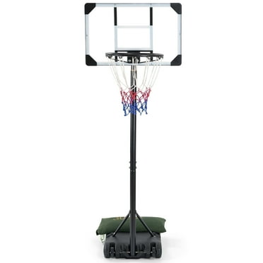 Naipo Basketball Hoop Basketball Goal System Height Adjustable 5.1ft to 7ft  Court for All Age Ranges Indoor Outdoor Use