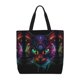 thumbnail image 1 of Fotbe Futuristic Cat Warrior Bolsa Tote con Estampado para Mujer, Bolsos con Cremallera, Bolsa de Hombro Casual de Gran Capacidad con Bolsillos Internos, 1 of 7