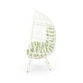thumbnail image 5 of Keondre Indoor Wicker Teardrop Chair with Cushion, White and Green, 5 of 11