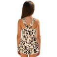 thumbnail image 2 of Uourmeti Girls Leopard Print Skirted One-Piece Swimsuit - Quick Dry Stretch Swim Dress for Beach, Pool & Summer Vacation, 2 of 8