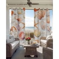 thumbnail image 6 of Orange Shells Coastal Kitchen Curtains Summer Beach Starfish Watercolor Cafe Short Curtains for Bathroom Blackout Window Curtain Small Window Treatment Drapes for Bedroom Living Room 27.5"x39"x2, 6 of 9