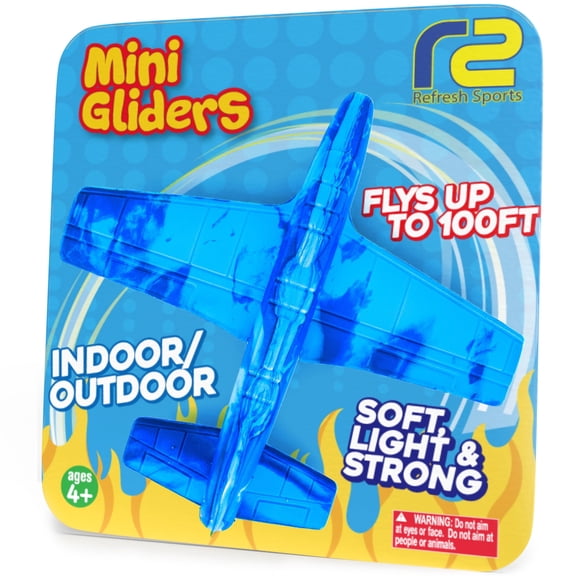 Mini Glider™ Foam Airplane - Blue - Refresh Sports