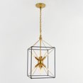 thumbnail image 3 of Artika Clyde Lustre Moderne Mi-Siècle, Noir et Or, 3 of 5