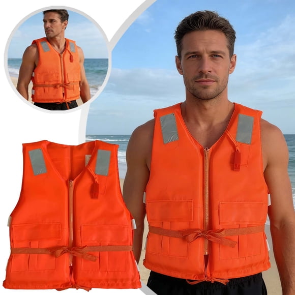 TIELUTT Lifesaving Life Jacket for Marine and Outdoor Use Unisex PFD with Adjustable Straps and Quick Release Buckles for Water Snorkel Life Vest Kayak Throw Bag Belt Life Vest Ring Buoy for Vest