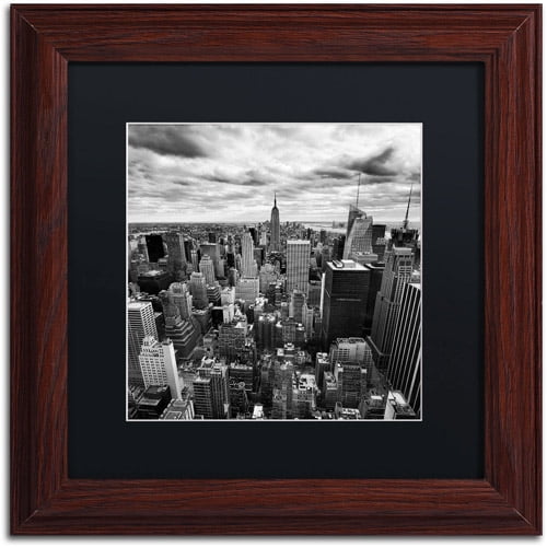 Trademark Fine Art "Rockefellar View" Canvas Art by Nina Papiorek, Black Matte, Wood Frame