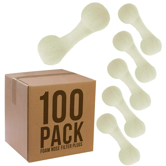 Pack of 100 Disposable Nose Filter Plugs (Used For Sunless Airbrush Spray Tanning)