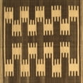 thumbnail image 1 of Ahgly Company Indoor Square Abstract Brown Contemporary Area Rugs, 5' Square, 1 of 4