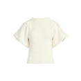 thumbnail image 5 of Scoop Women's and Women's Plus Sequin Sweater Top with Puff Sleeves, Lightweight, Sizes XS-4X, 5 of 5