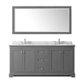 thumbnail image 4 of Wyndham Collection 72" Oval Sinks Wood Double Bathroom Vanity in Dark Gray, 4 of 6