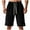 Black, variant on Havenre Mens Waffle Knit Shorts Lightweight Casual Elastic Waist Drawstring Geometric Texture Short Summer Beach Vacation Shorts with Large Pockets Black M
