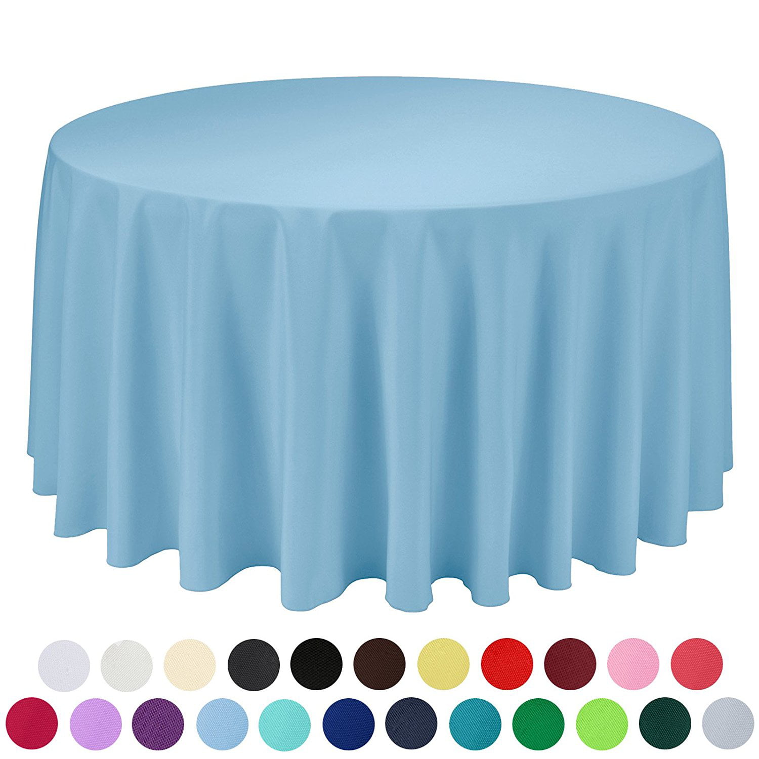VEEYOO 90" Round Tablecloth Linen Great Weddings Events Party Choose Your Color 