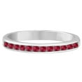 thumbnail image 2 of Ruby Channel-Set Semi-Eternity Ring Band 14k White Gold (0.40ct), 2 of 3