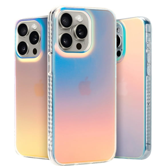 Funda de teléfono LONLI Hue para iPhone 15 Pro iridiscente con caída de 3 m