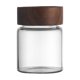 thumbnail image 2 of Frasco de vidrio borosilicato sellado con tapa de madera de arce, grado alimenticio, transparente, opciones de múltiples tamaños para productos secos, bocadillos y granos., 2 of 7