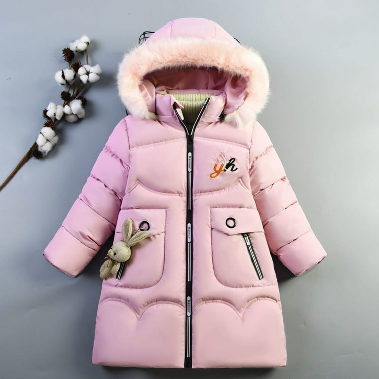 Children Down Coat Winter Teenager Thickened Hooded Cotton-padded