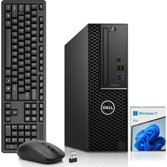 Restored Dell Precision 3431 Computer | 16GB DDR4 Memory | 512GB SSD | Intel Core i7-8700 8th Gen | Windows 11 Pro | Wireless Keyboard & Mouse | Built-in Wi-Fi | Workstation Desktop PC