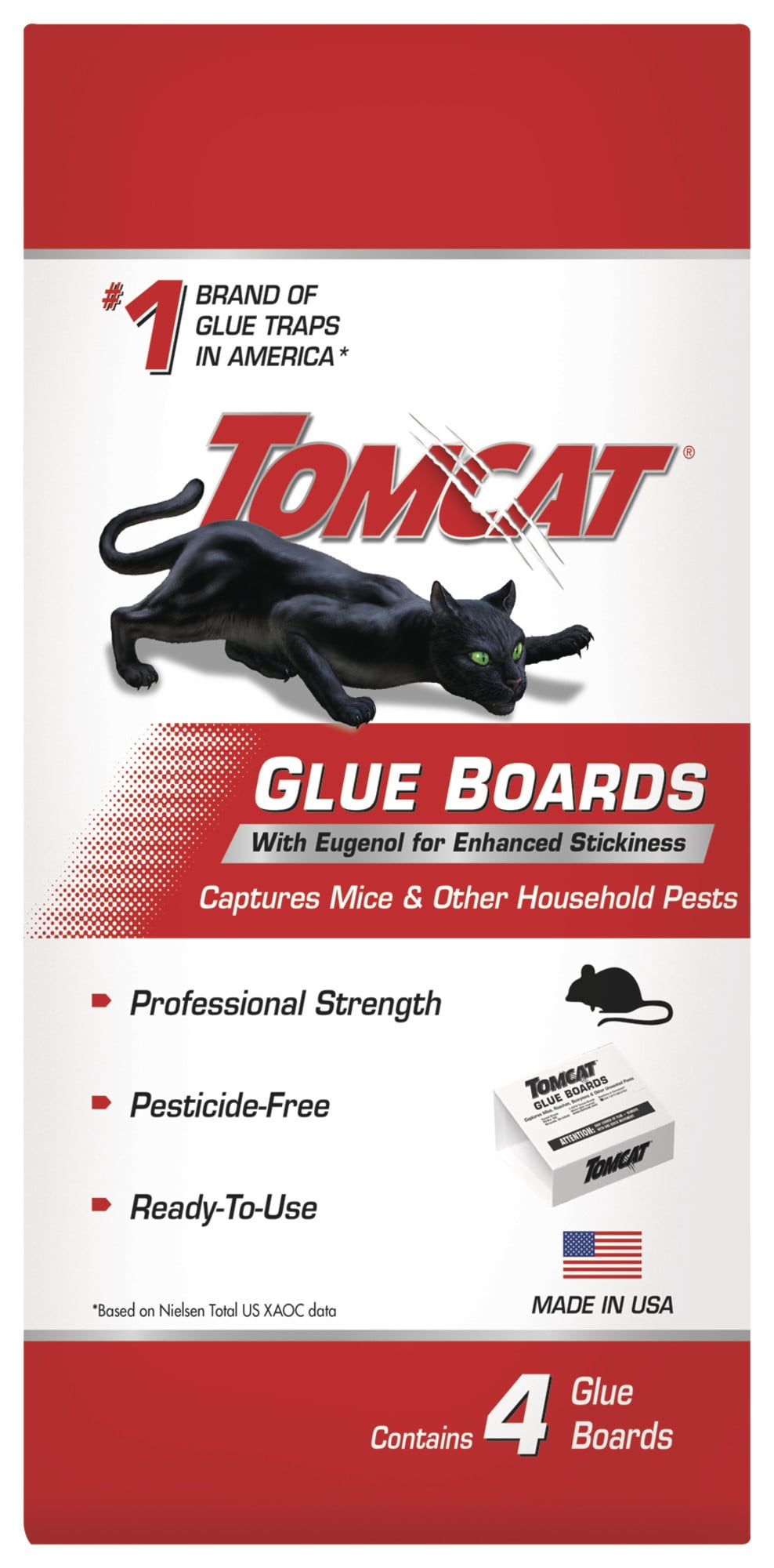 TOMCAT Mouse Glue Traps W Eugenol for Enhanced Stickiness Non Toxic 4 Boards for sale online 