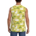 thumbnail image 4 of Pofeuu Easter Bunny Print Men's Muscle T-Shirt, Sleeveless, Muscle Tank, Classic Muscle Tee Top For Men Casual Sleeveless Muscle T-Shirt Trendy Clothes-3X-Large, 4 of 7