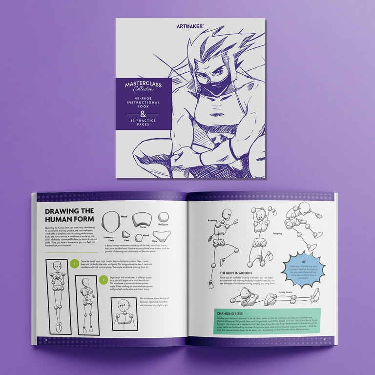 Art Maker Masterclass Collection: How to Draw Manga Kit - Adults Drawing Kit Draw Manga - Japanese Art - Drawing Stationary - Advanced Drawing Guide 