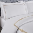 thumbnail image 4 of Superior Moonlawn Embroidered Cotton Duvet Cover Set, Full/Queen, White/Gold, 4 of 11