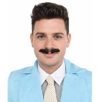 HPO Adult Men's Natural Human Hair Mustache | Multiple Color Options Synthetic Fiber