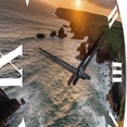thumbnail image 3 of Designart « Cliffside Sunset I » Horloge Murale Côtière Surdimensionnée, 3 of 6