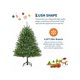 thumbnail image 1 of 4.5 ft pre-lit artificial spruce christmas tree con thickened branch tips, 200 lights, 11 lighting modes, y automatic branches con foot switch, 1 of 6