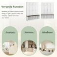 thumbnail image 4 of 74.9''H Versatile Hall Tree with 4 Hidden Hanging Hooks, Entryway Cabinet with Storage Bench, Coat Rack, Open Compartments for Living Room, Hallway, White, 4 of 7